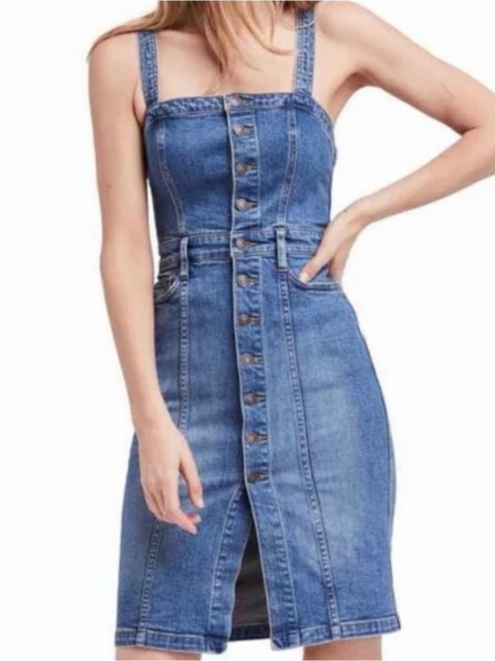 Free People Denim Button
Front Jumper
Size 6